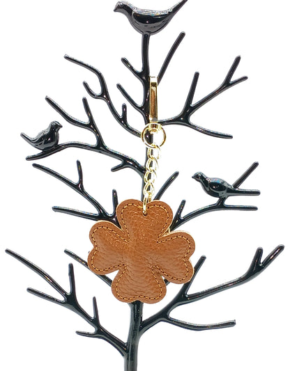 Genuine Leather Keychain Bag Charm – Made In Italy (Warm Colors)