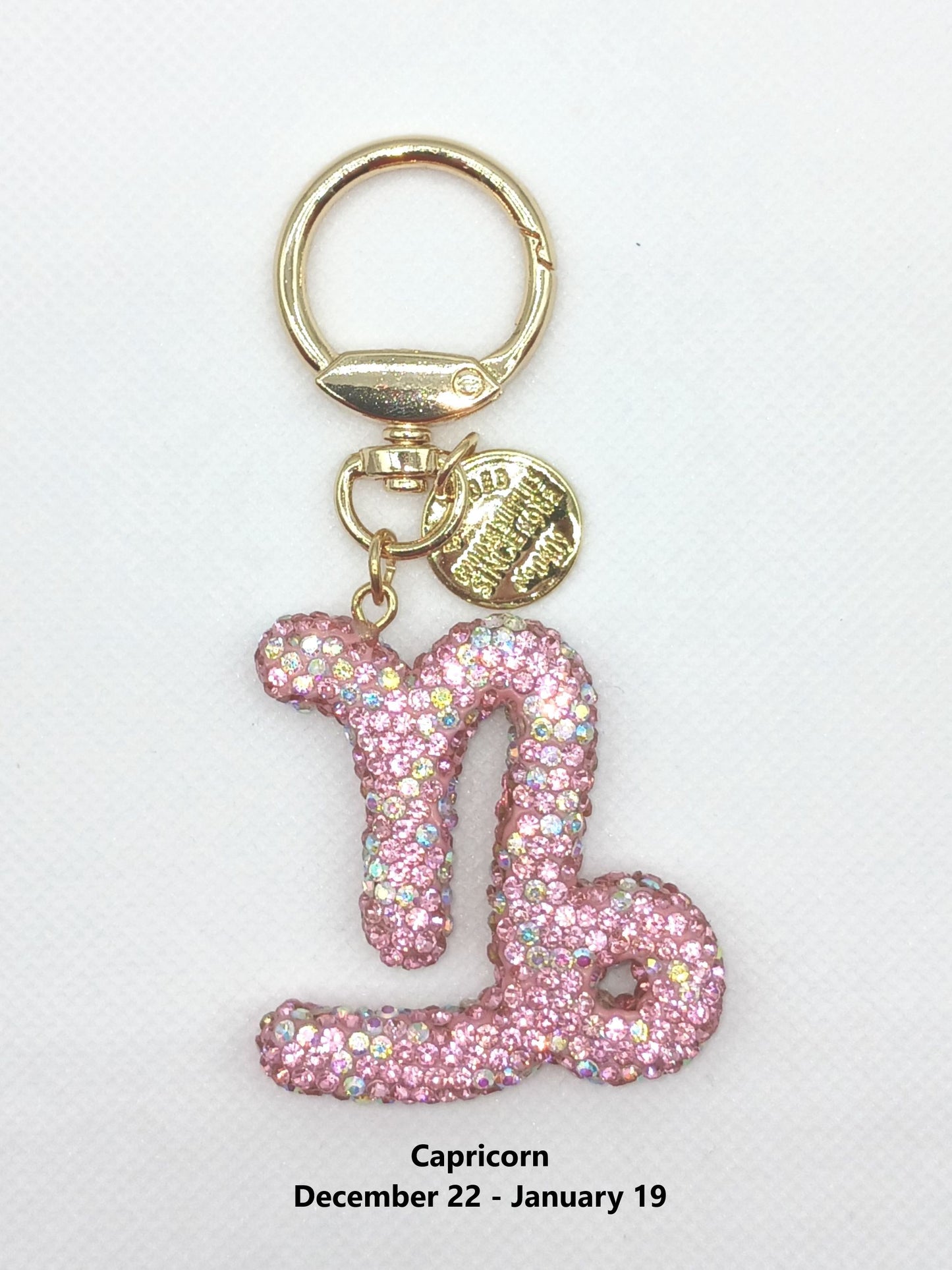Bling Zodiac Rhinestone Keychain Bag Charm