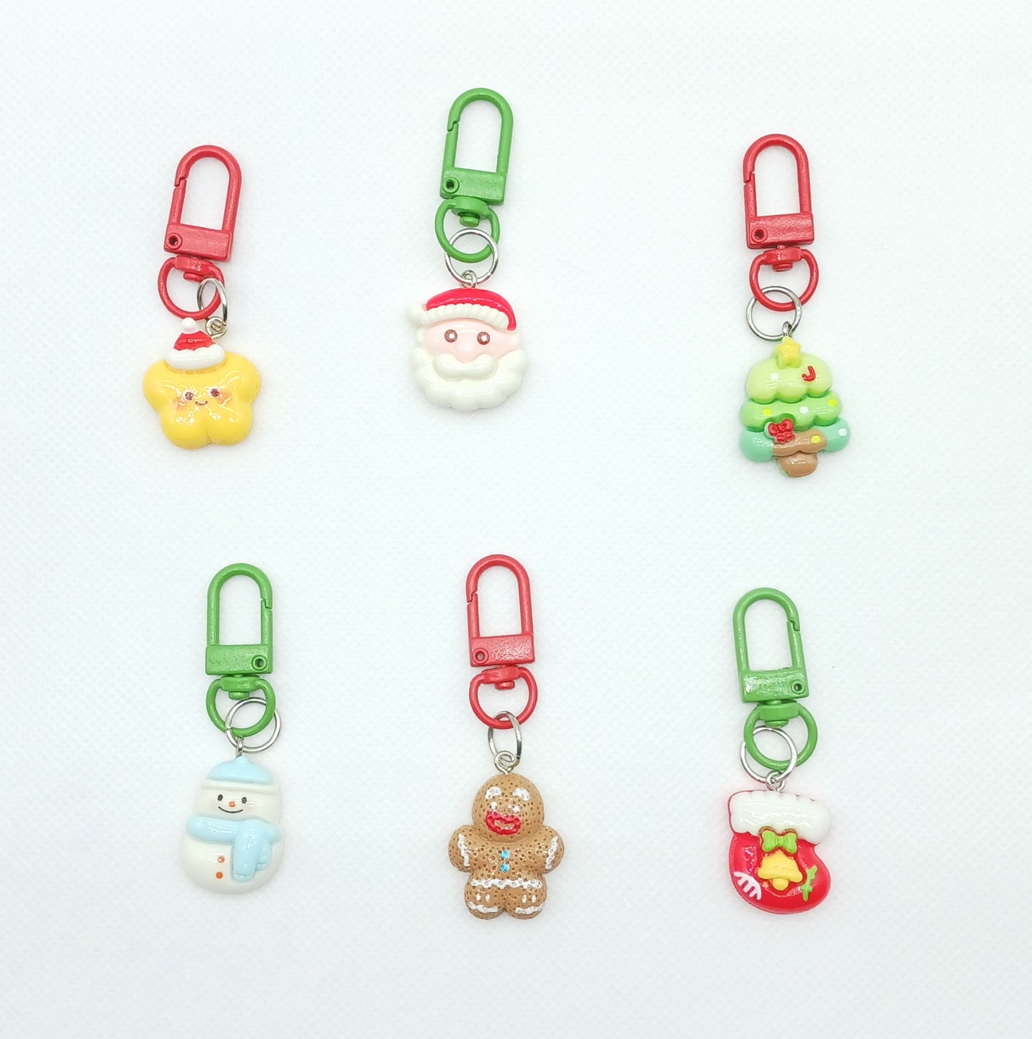 Resin Christmas Themed Keychain Bag Charm