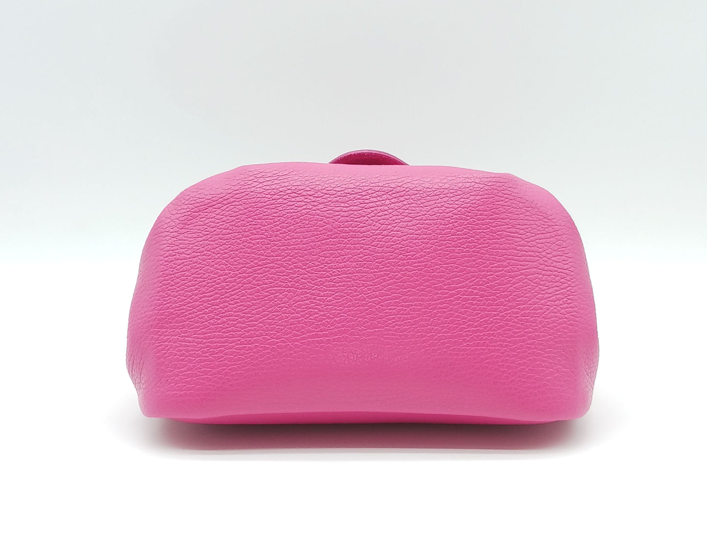 Fuchsia Genuine Pebble Leather Crossbody Handbag – Made In Italy