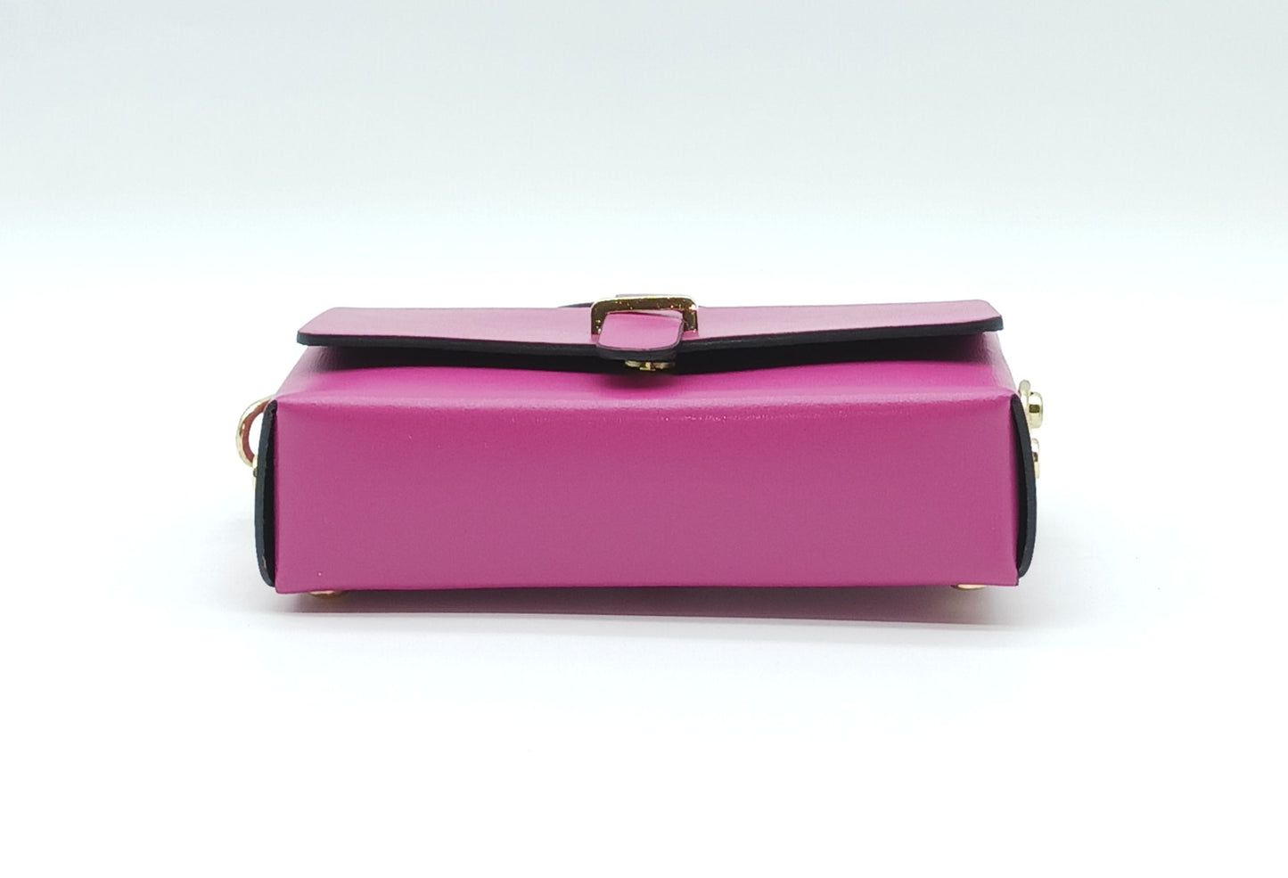 Fuchsia Genuine Leather Small Crossbody Handbag – Made In Italy