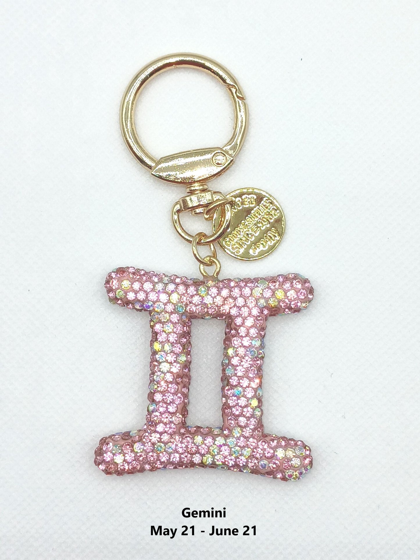 Bling Zodiac Rhinestone Keychain Bag Charm