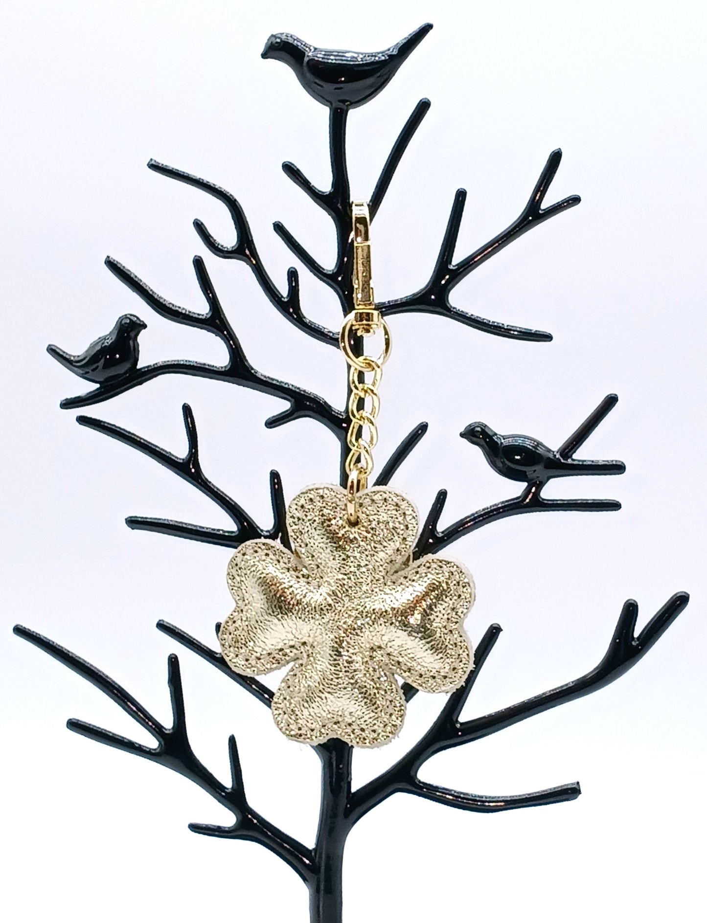 Metallic Genuine Leather Keychain Bag Charm – Made In Italy