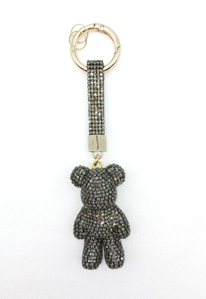 Bling Rhinestone Bear Keychain Bag Charm