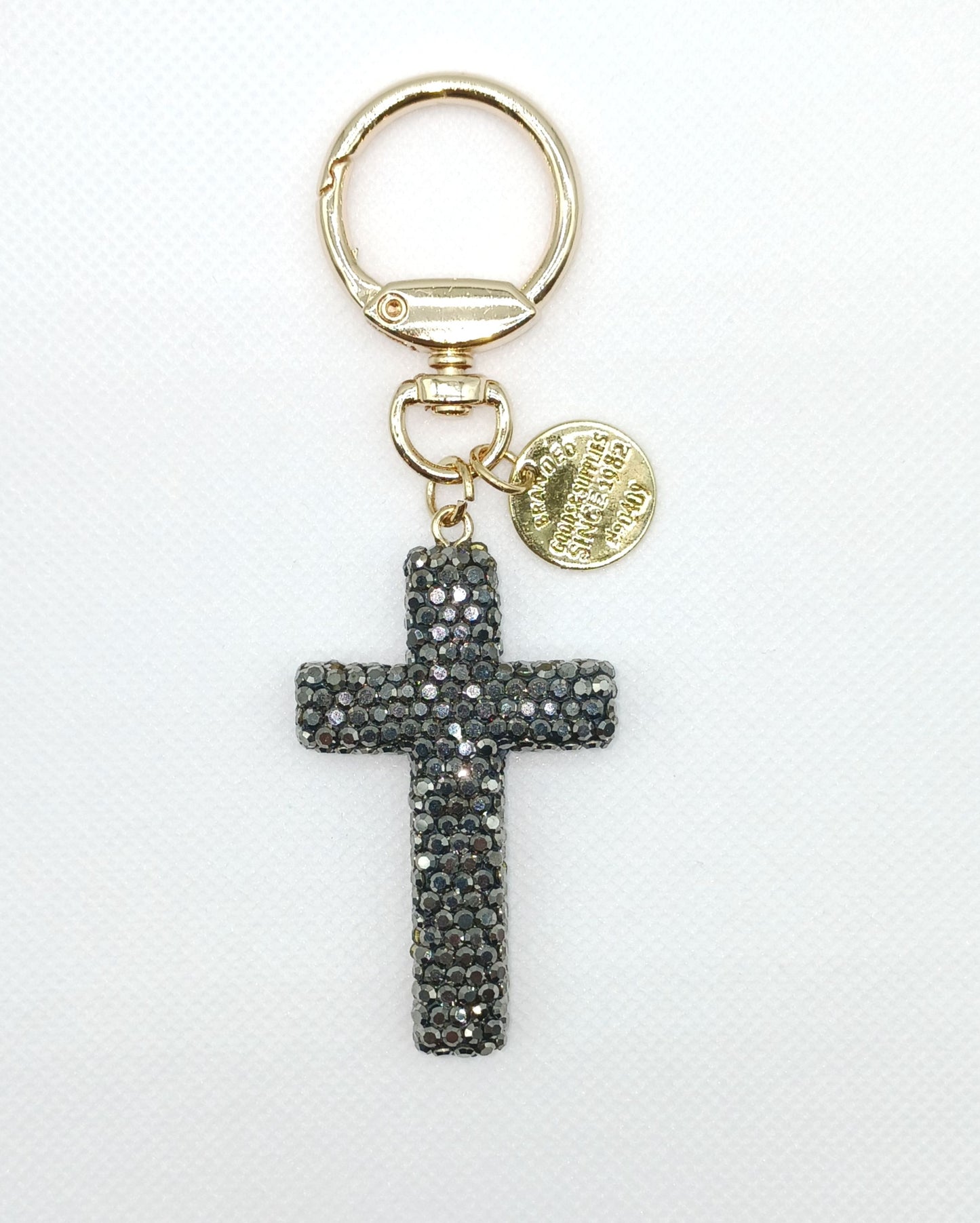 Bling Rhinestone Cross Keychain Bag Charm