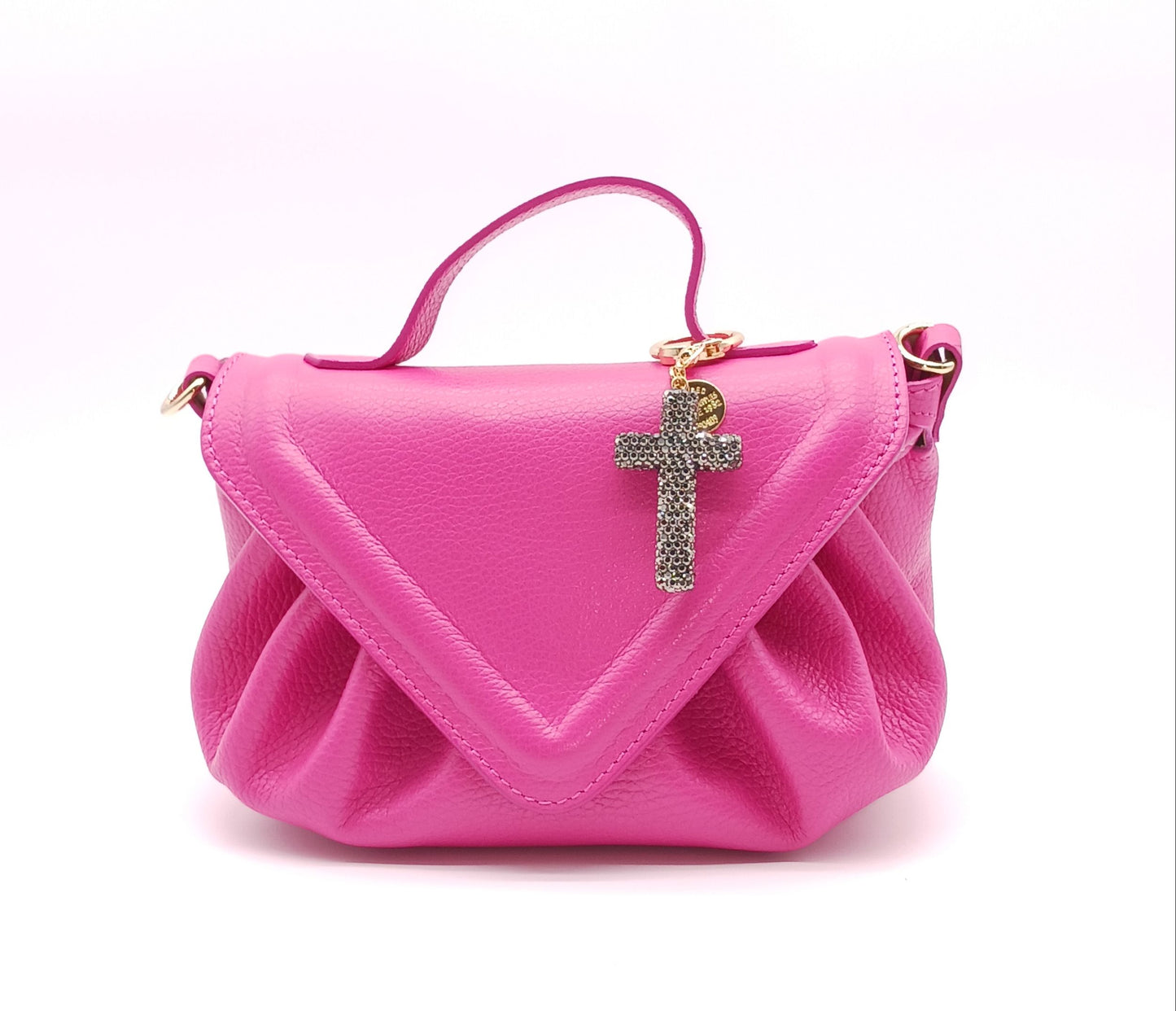 Bling Rhinestone Cross Keychain Bag Charm