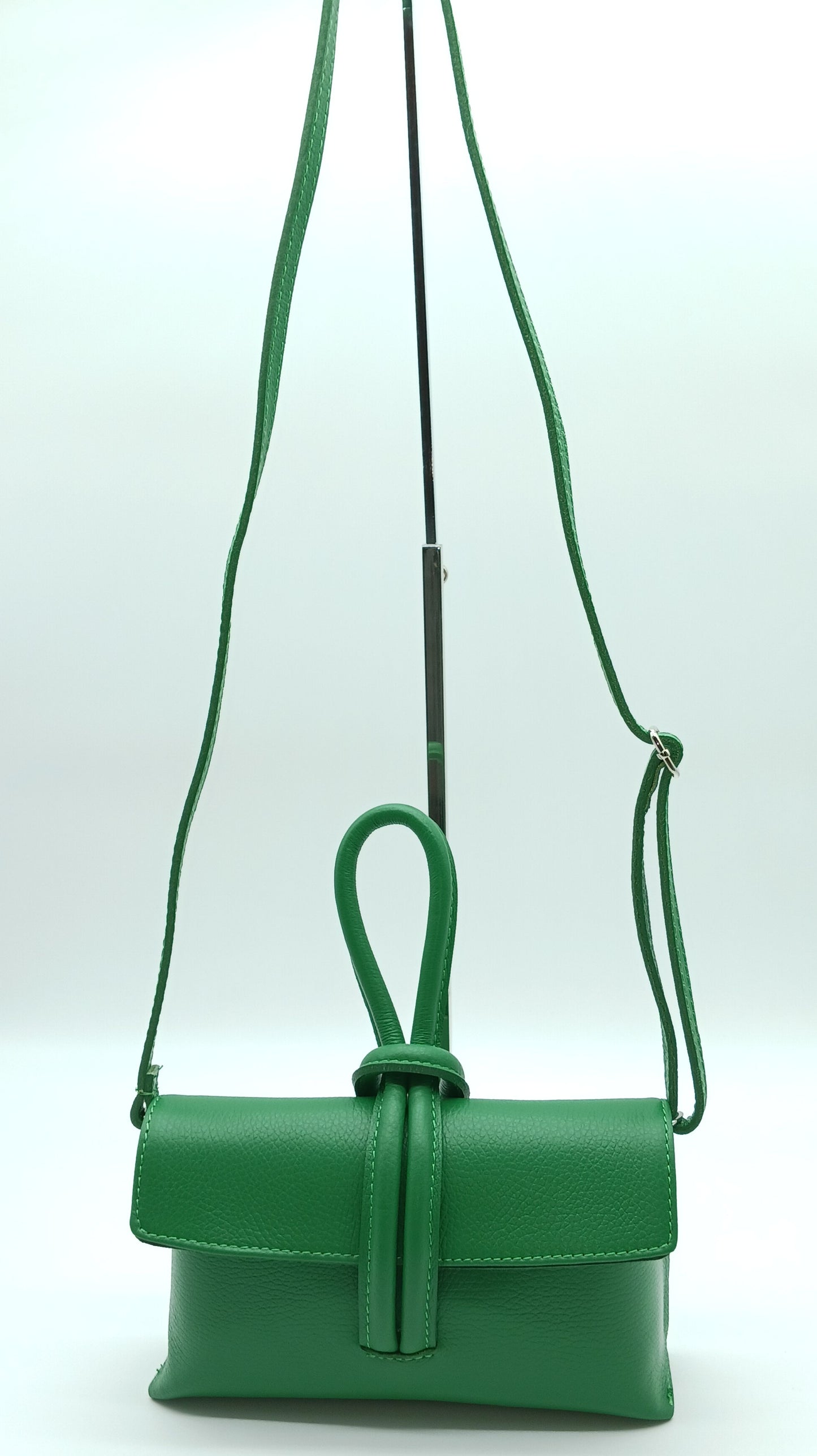 Genuine Pebble Leather Crossbody Handbag - Green – Made In Italy (Copy)