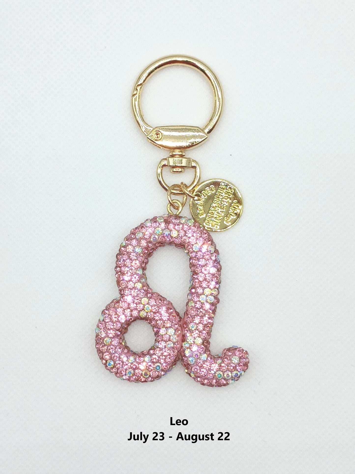 Bling Zodiac Rhinestone Keychain Bag Charm