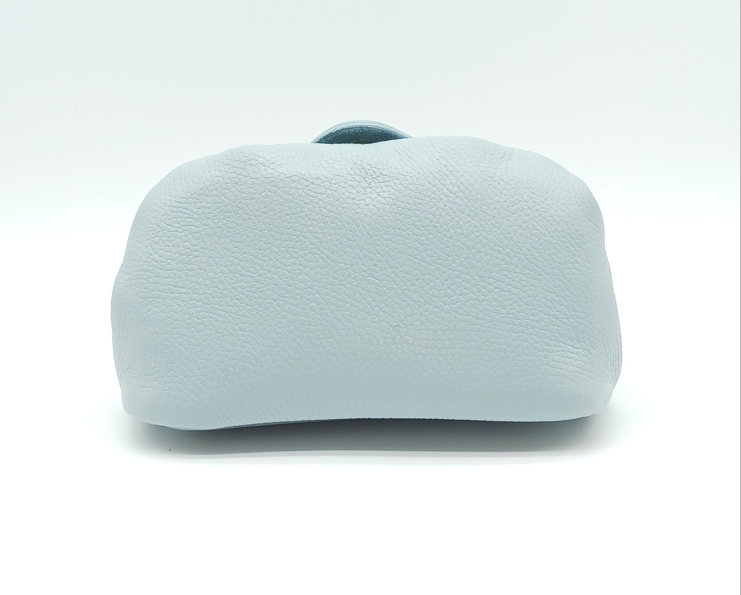 Light Blue Genuine Pebble Leather Crossbody Handbag – Made In Italy