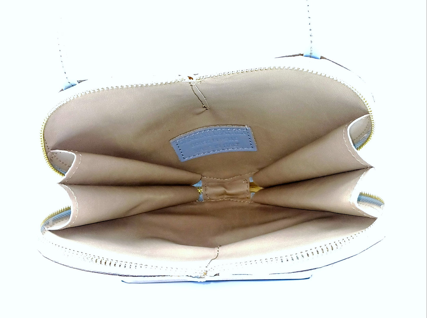Light Blue Genuine Leather Heart Crossbody Handbag – Made In Italy