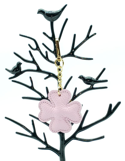 Genuine Leather Keychain Bag Charm – Made In Italy (Pastel Colors)