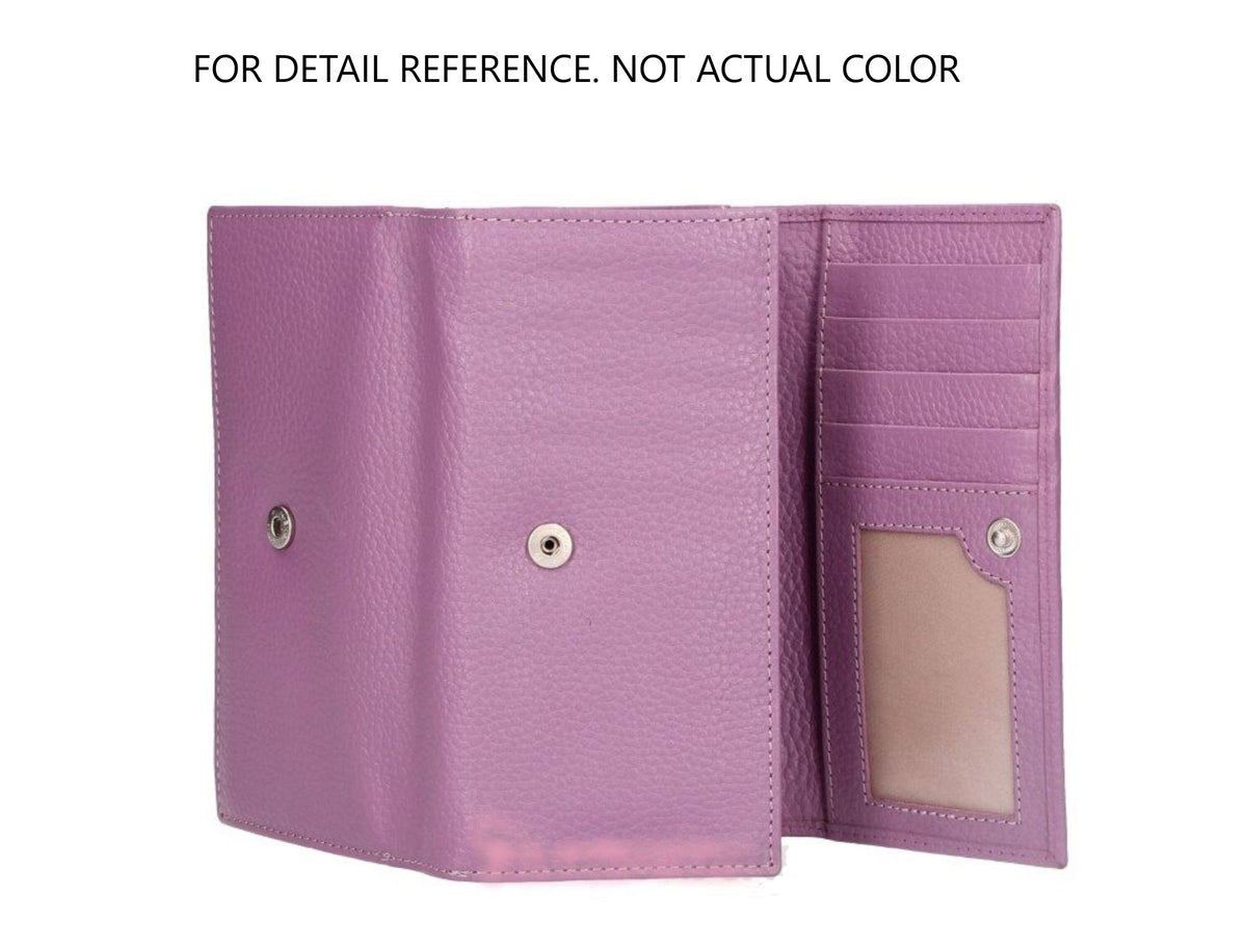 Italian Genuine Pebble Leather Wallet - Blue