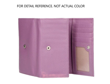 Italian Genuine Pebble Leather Wallet - Blue