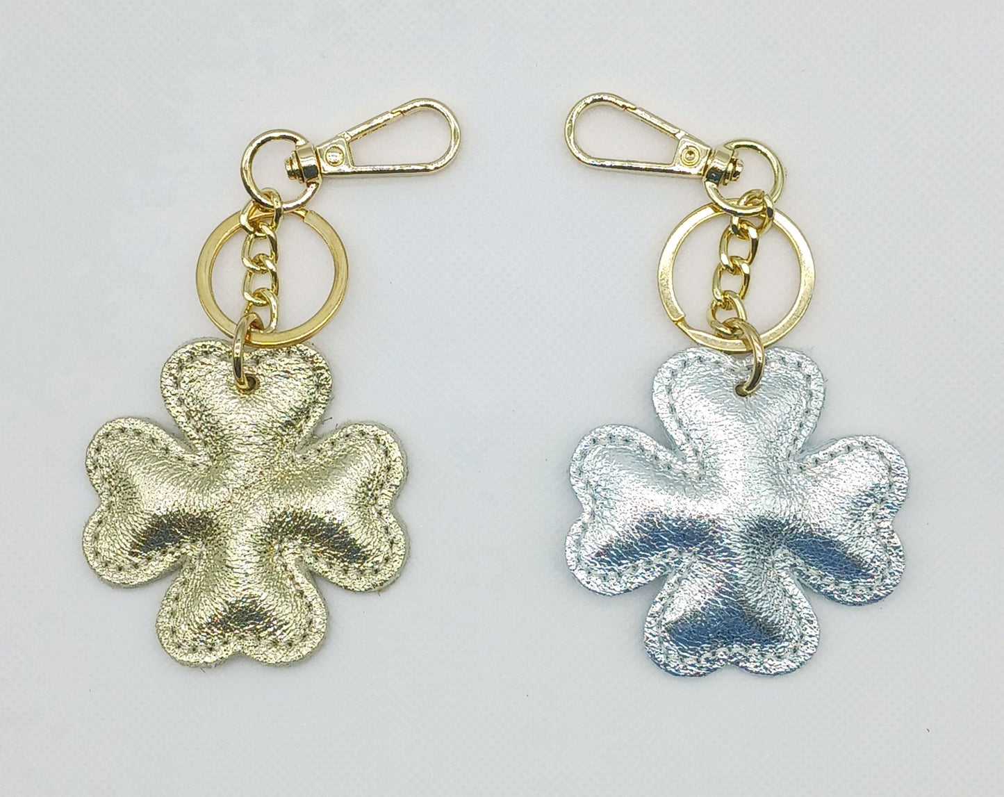 Metallic Genuine Leather Keychain Bag Charm – Made In Italy