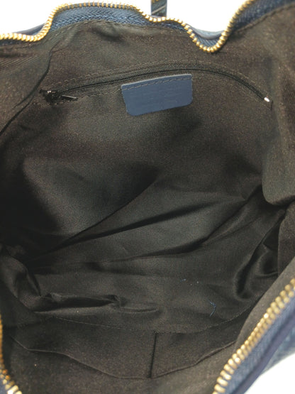 Dark Gray Genuine Pebble Leather Hobo Shoulder Handbag – Made In Italy