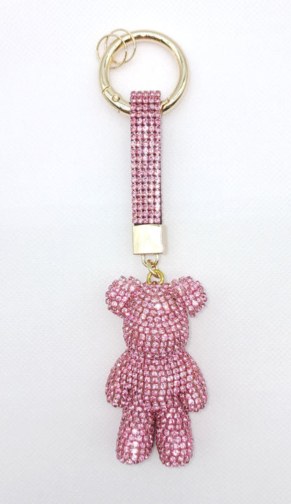 Bling Rhinestone Bear Keychain Bag Charm