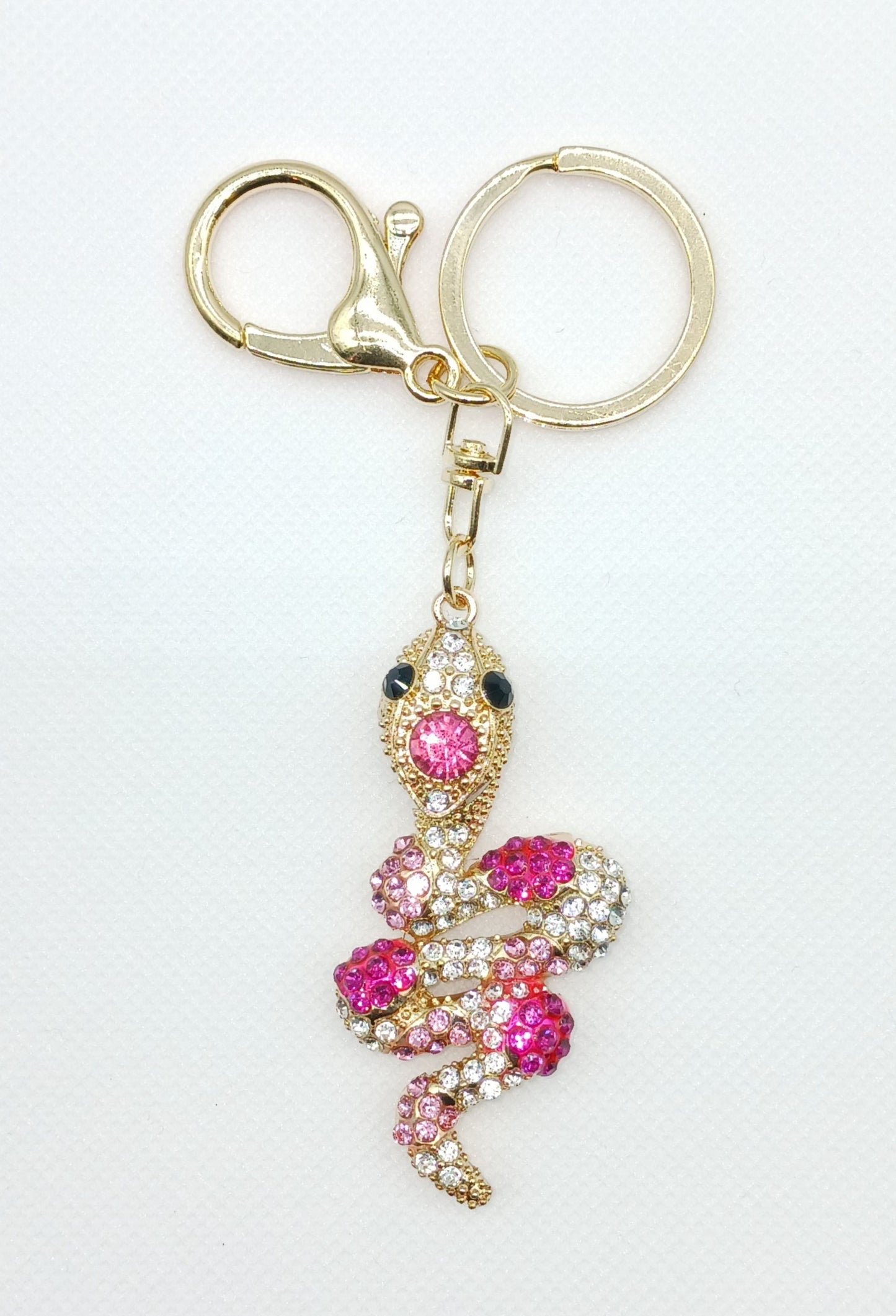 Bling Snake Rhinestone Keychain Bag Charm