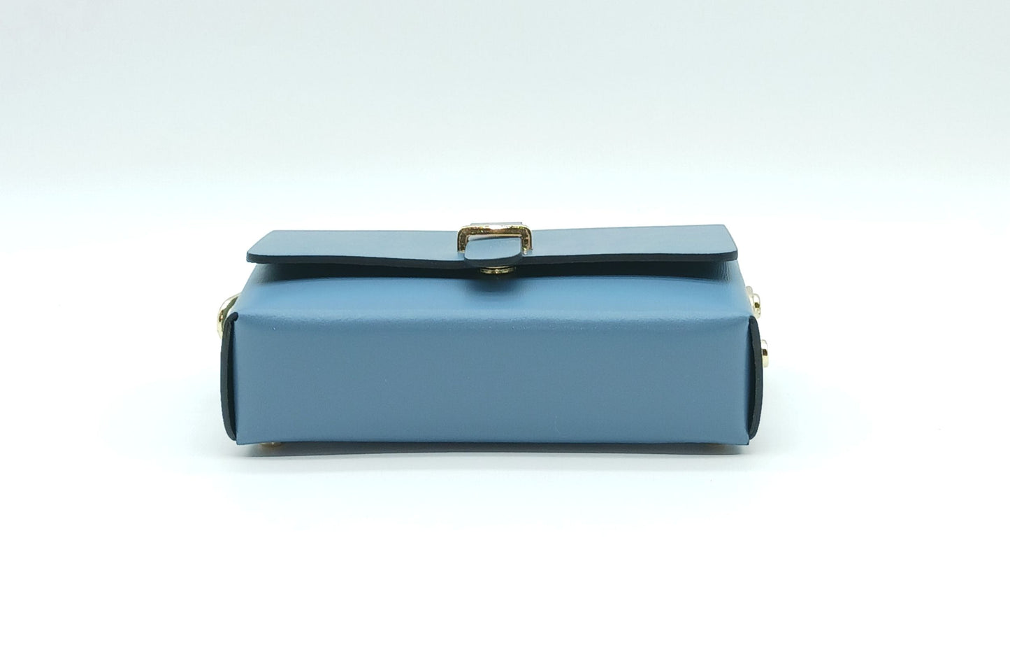 Powder Blue Genuine Leather Small Crossbody Handbag – Made In Italy