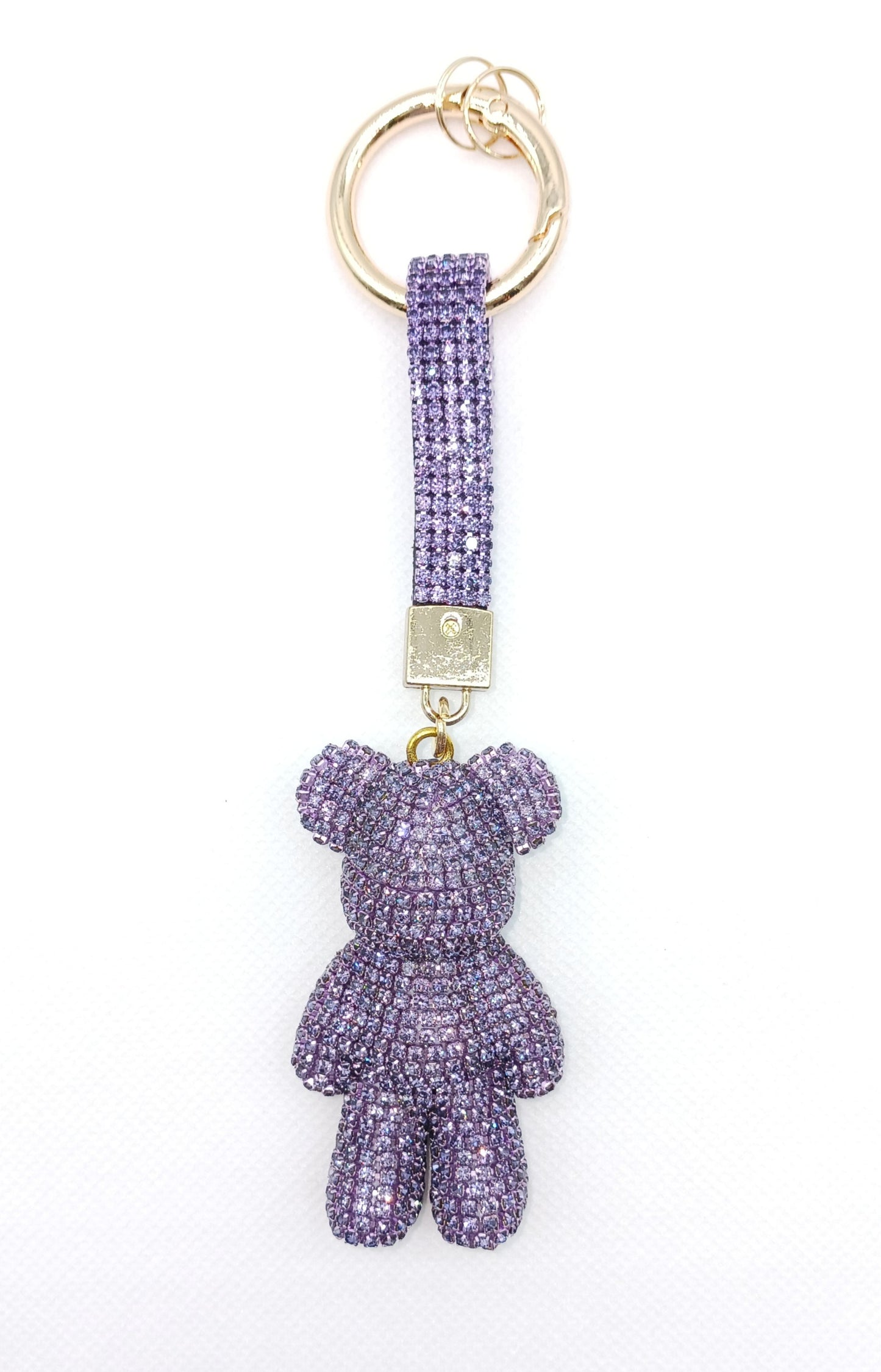 Bling Rhinestone Bear Keychain Bag Charm