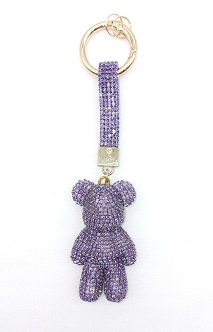 Bling Rhinestone Bear Keychain Bag Charm