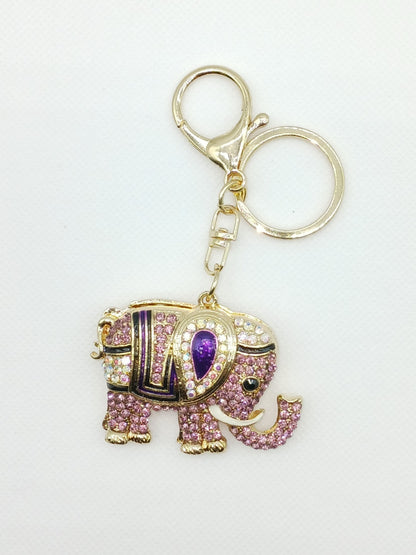 Bling Elephant Rhinestone Keychain Bag Charm