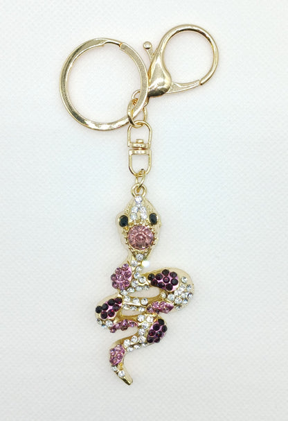 Bling Snake Rhinestone Keychain Bag Charm