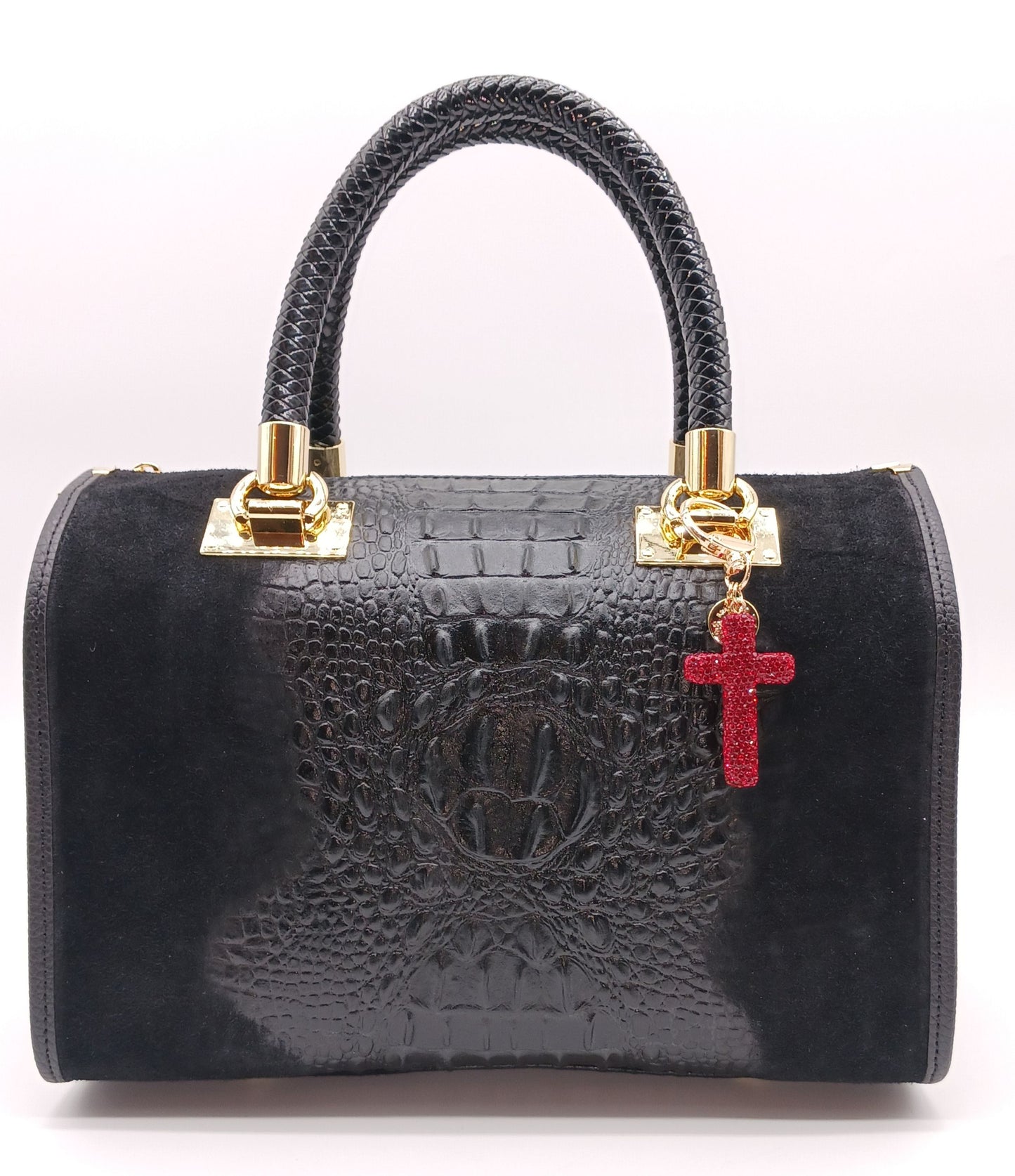 Bling Rhinestone Cross Keychain Bag Charm
