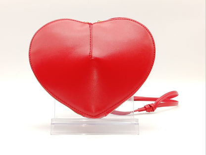Red Genuine Leather Heart Crossbody Handbag – Made In Italy