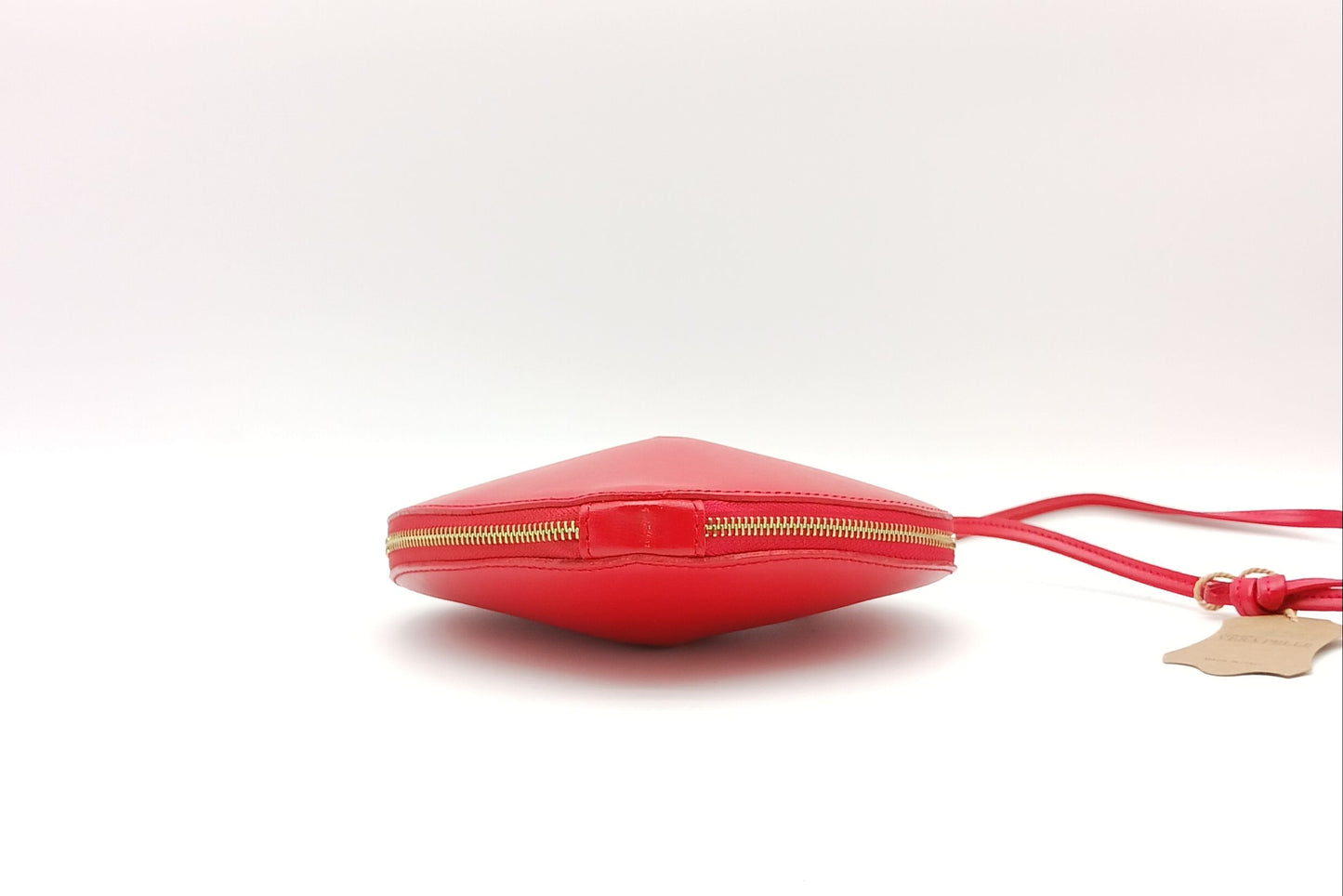 Red Genuine Leather Heart Crossbody Handbag – Made In Italy