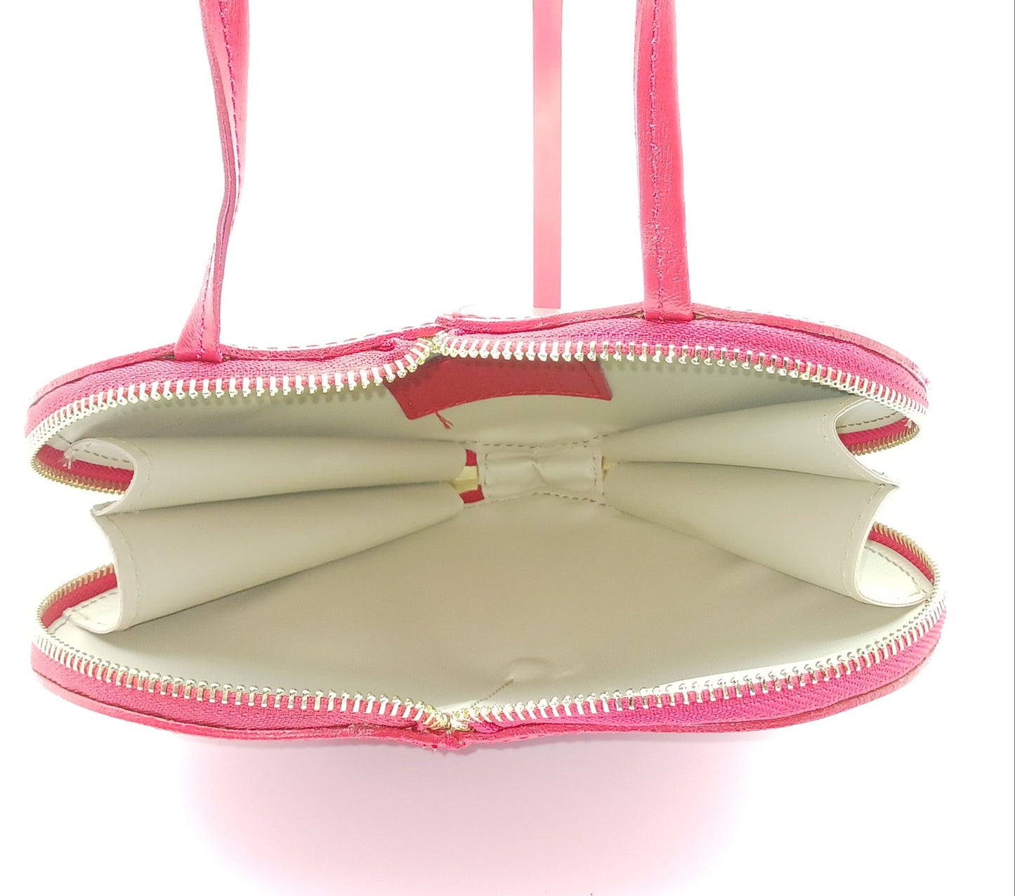 Red Genuine Leather Heart Crossbody Handbag – Made In Italy