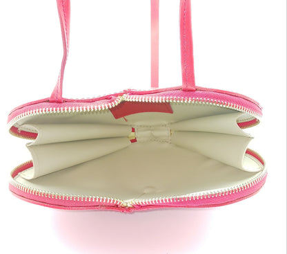 Red Genuine Leather Heart Crossbody Handbag – Made In Italy