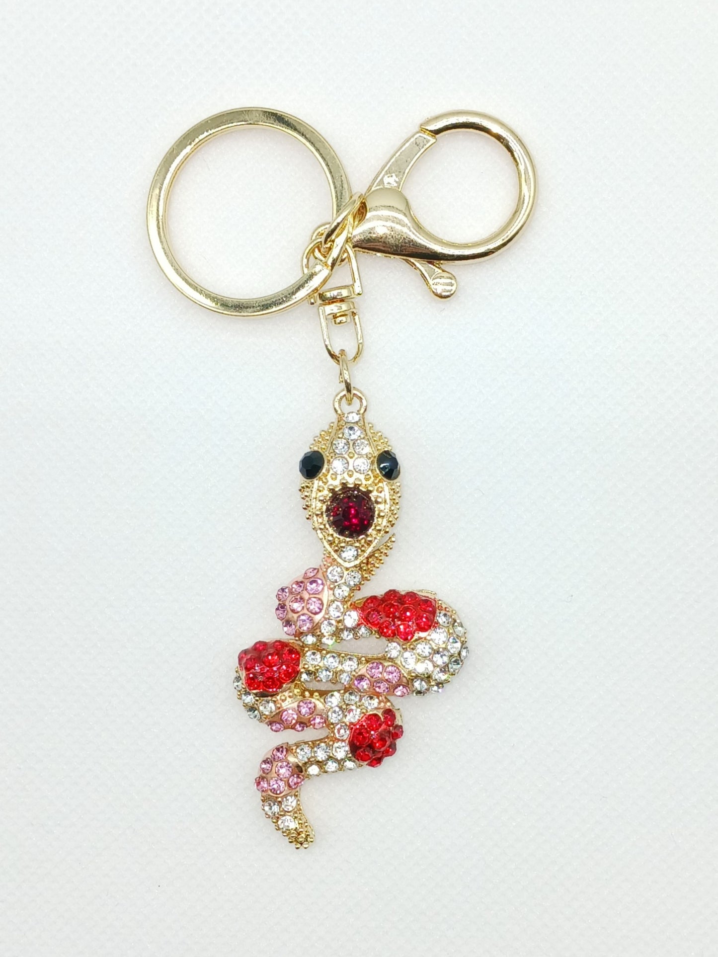 Bling Snake Rhinestone Keychain Bag Charm
