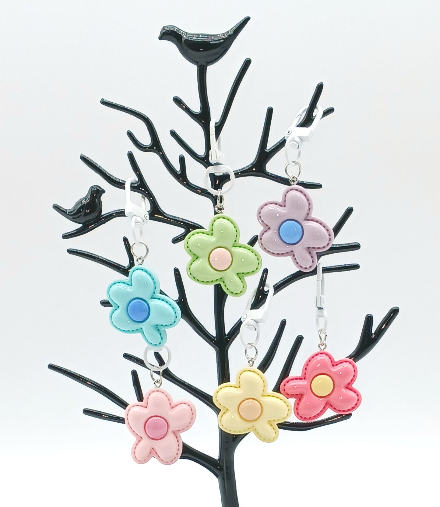 Colorful Resin Flower Keychain Bag Charm