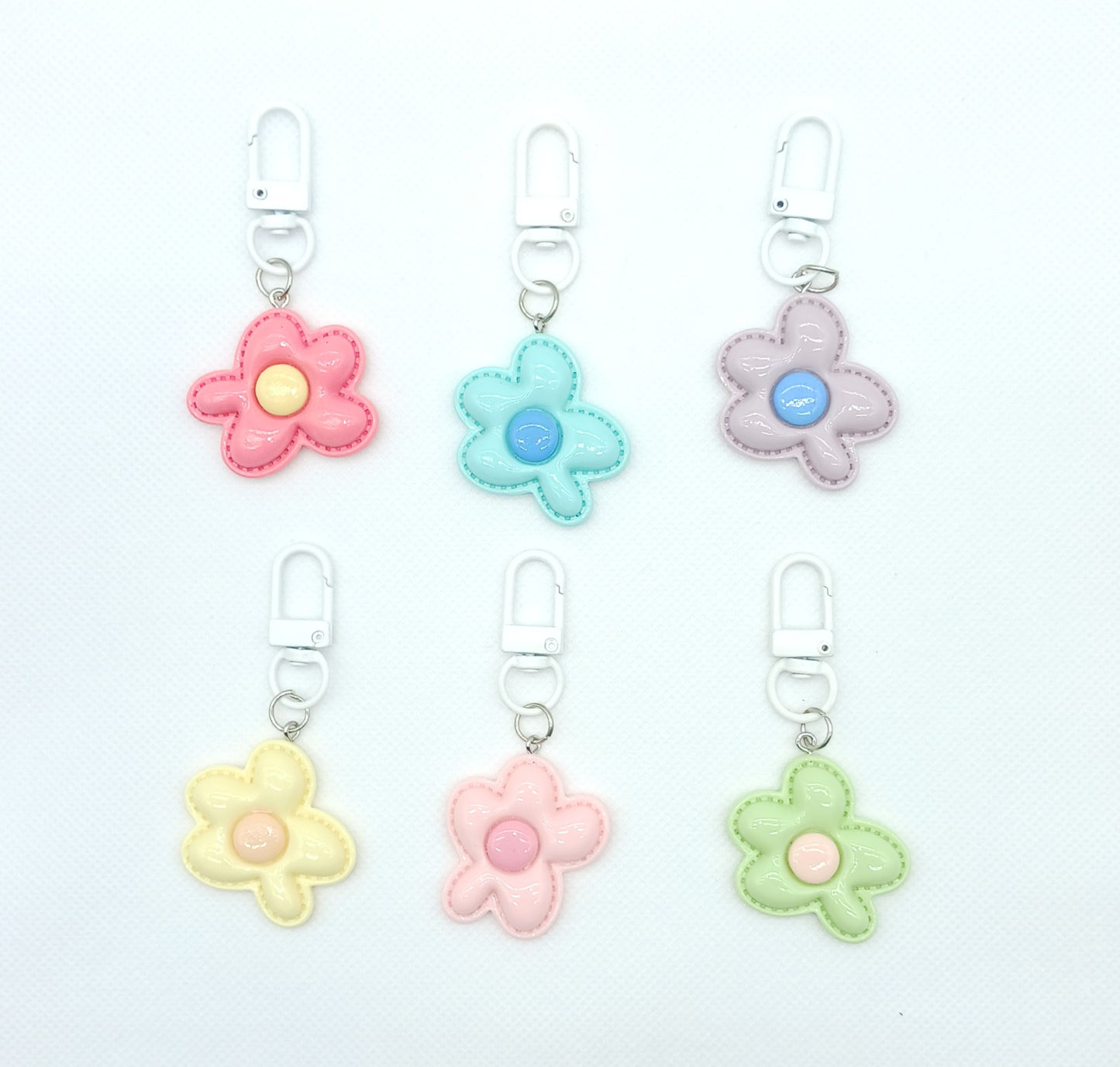 Colorful Resin Flower Keychain Bag Charm
