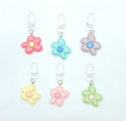Colorful Resin Flower Keychain Bag Charm