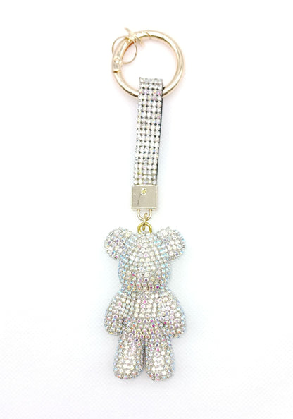 Bling Rhinestone Bear Keychain Bag Charm