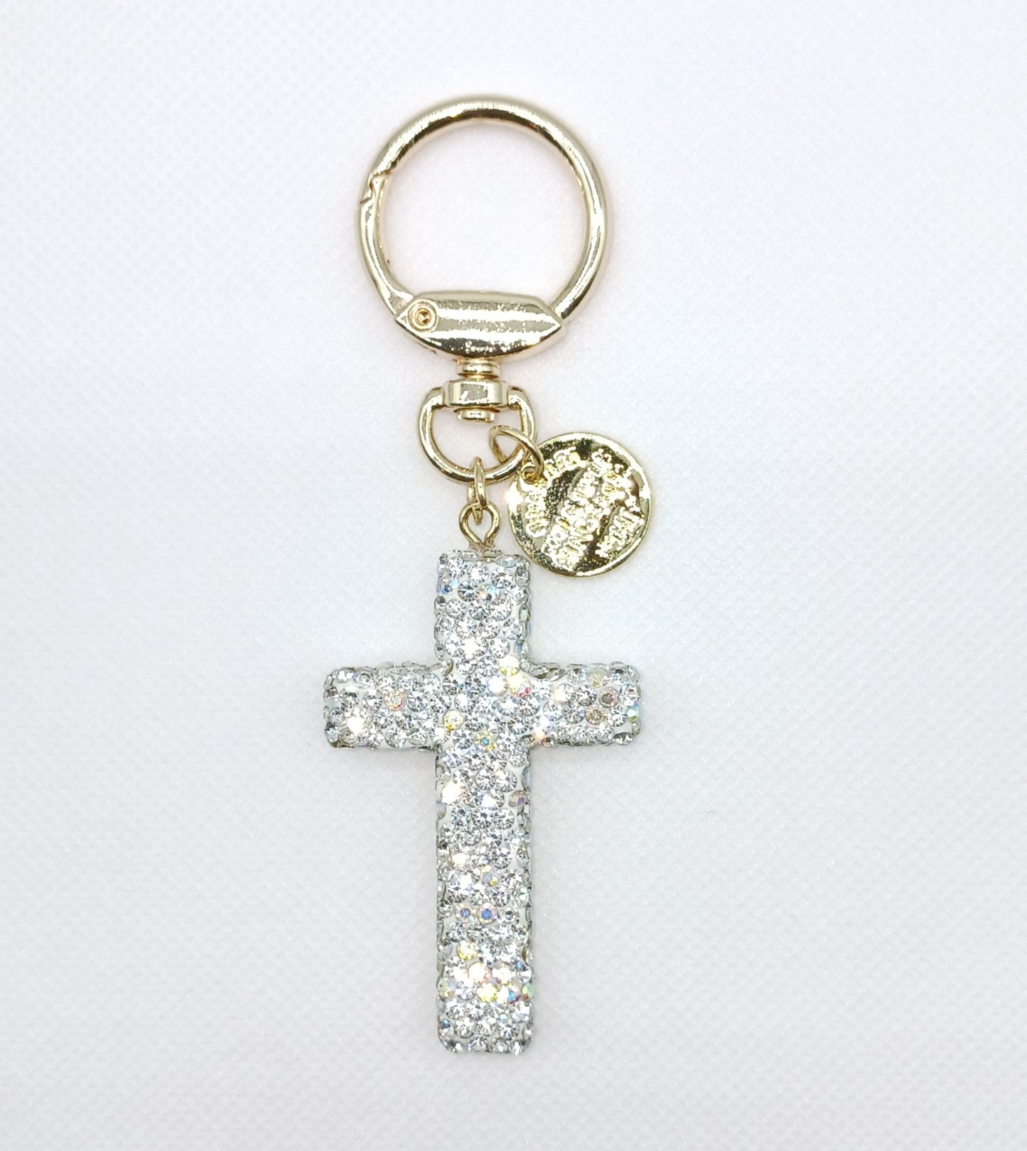 Bling Rhinestone Cross Keychain Bag Charm