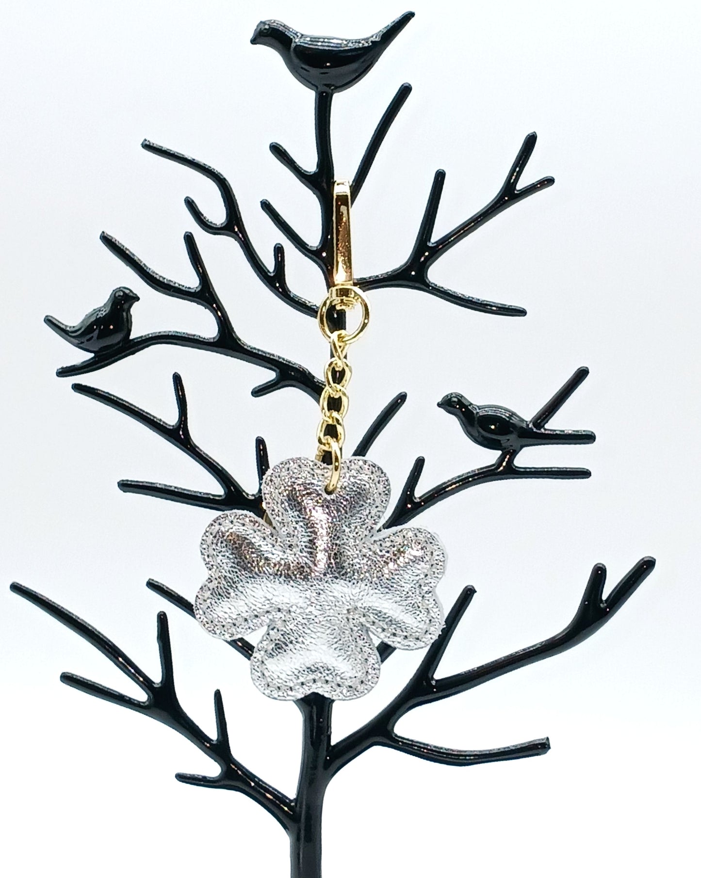 Metallic Genuine Leather Keychain Bag Charm – Made In Italy