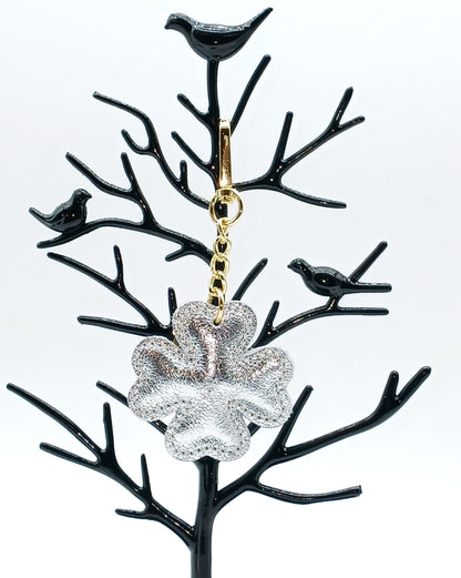 Metallic Genuine Leather Keychain Bag Charm – Made In Italy