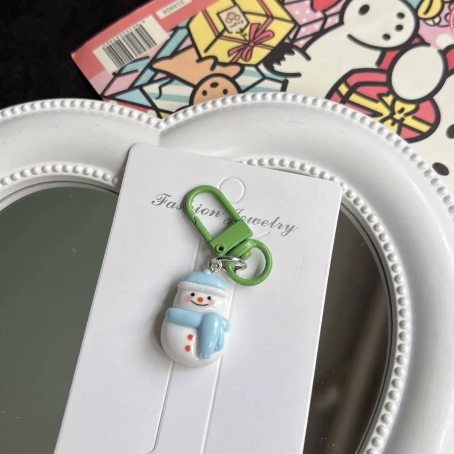 Resin Christmas Themed Keychain Bag Charm