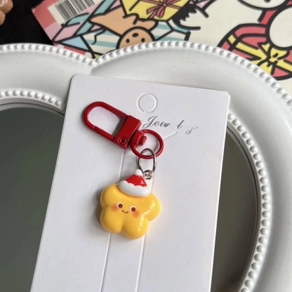 Resin Christmas Themed Keychain Bag Charm