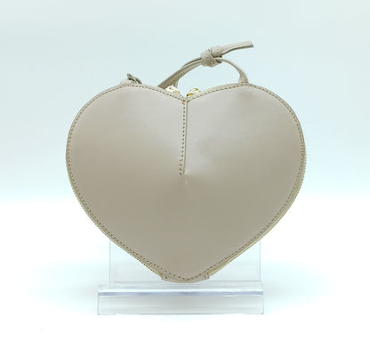 Taupe Genuine Leather Heart Crossbody Handbag – Made In Italy