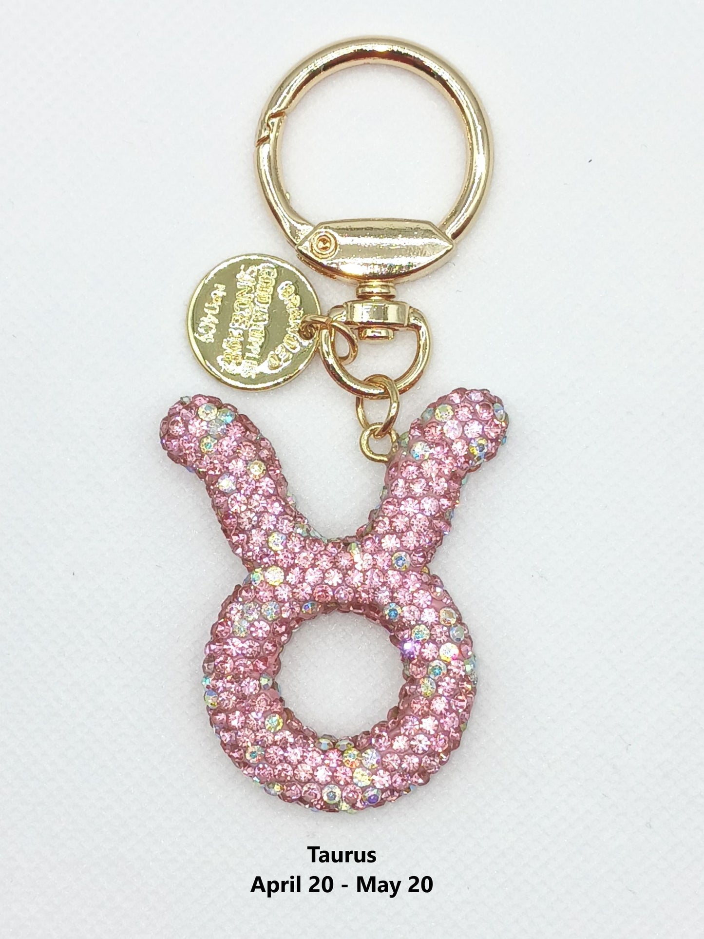 Bling Zodiac Rhinestone Keychain Bag Charm