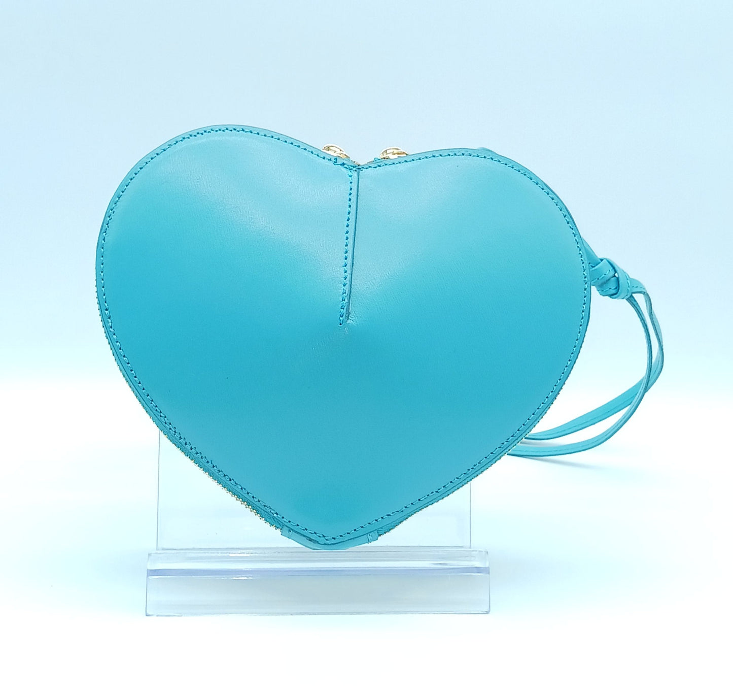 Turquoise Genuine Leather Heart Crossbody Handbag – Made In Italy