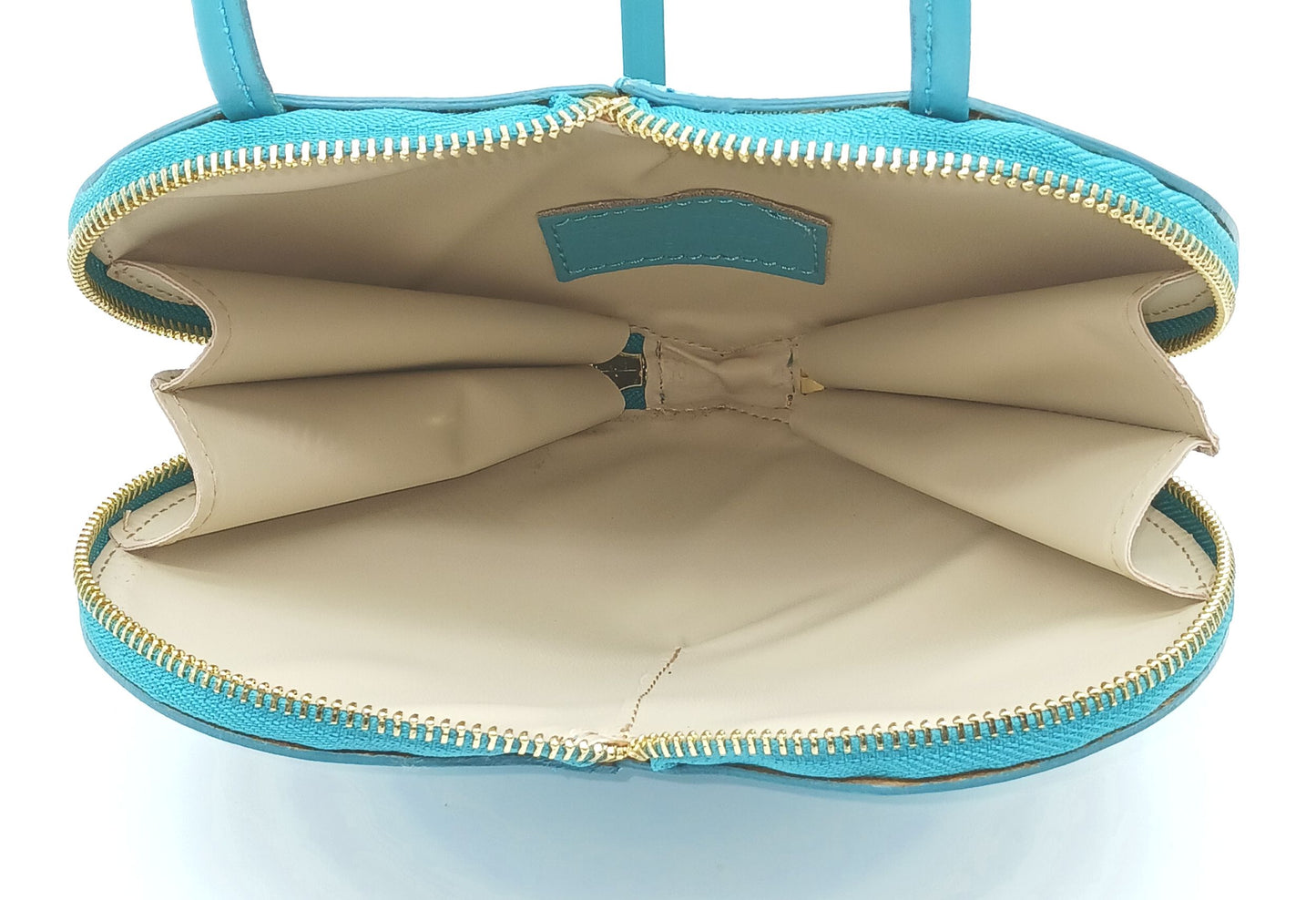 Turquoise Genuine Leather Heart Crossbody Handbag – Made In Italy