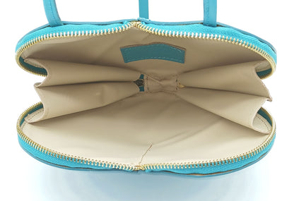 Turquoise Genuine Leather Heart Crossbody Handbag – Made In Italy