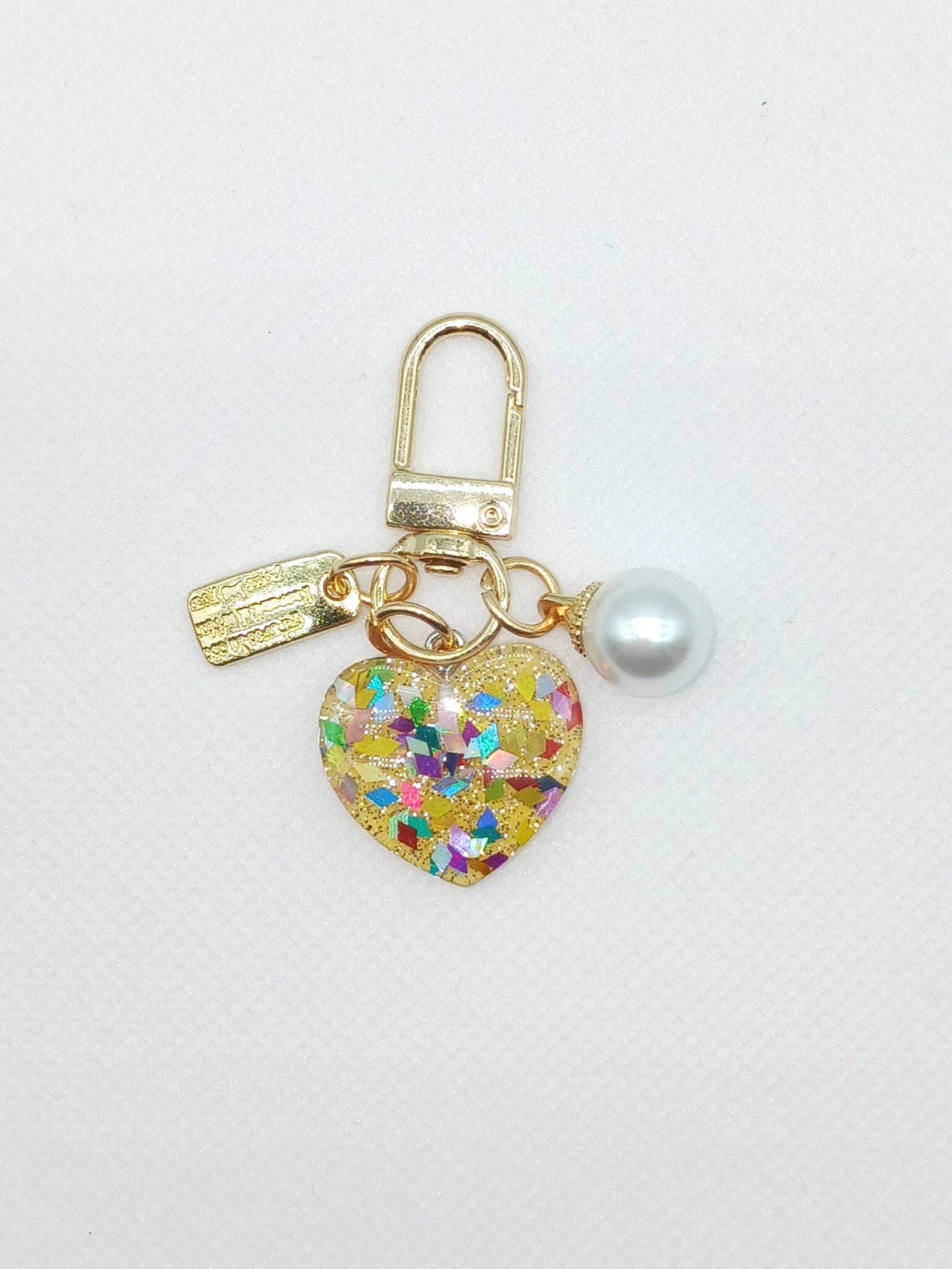 Small Acrylic Heart Keychain Bag Charm