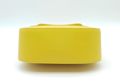 Yellow Genuine Leather Shoulder Crossbody Handbag – Made In Italy