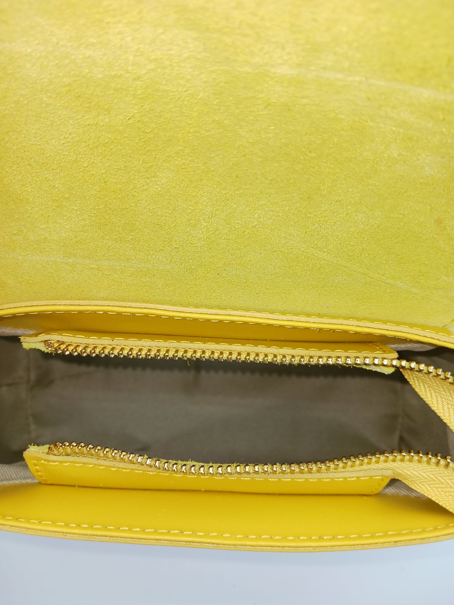 Yellow Genuine Leather Shoulder Crossbody Handbag – Made In Italy